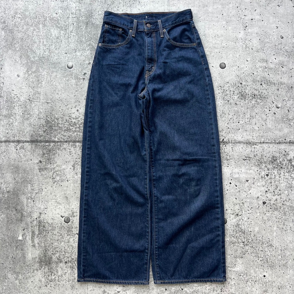 Levis Jeans Womens 26 Dark Indigo High Rise Baggy Wide Leg Denim Pants